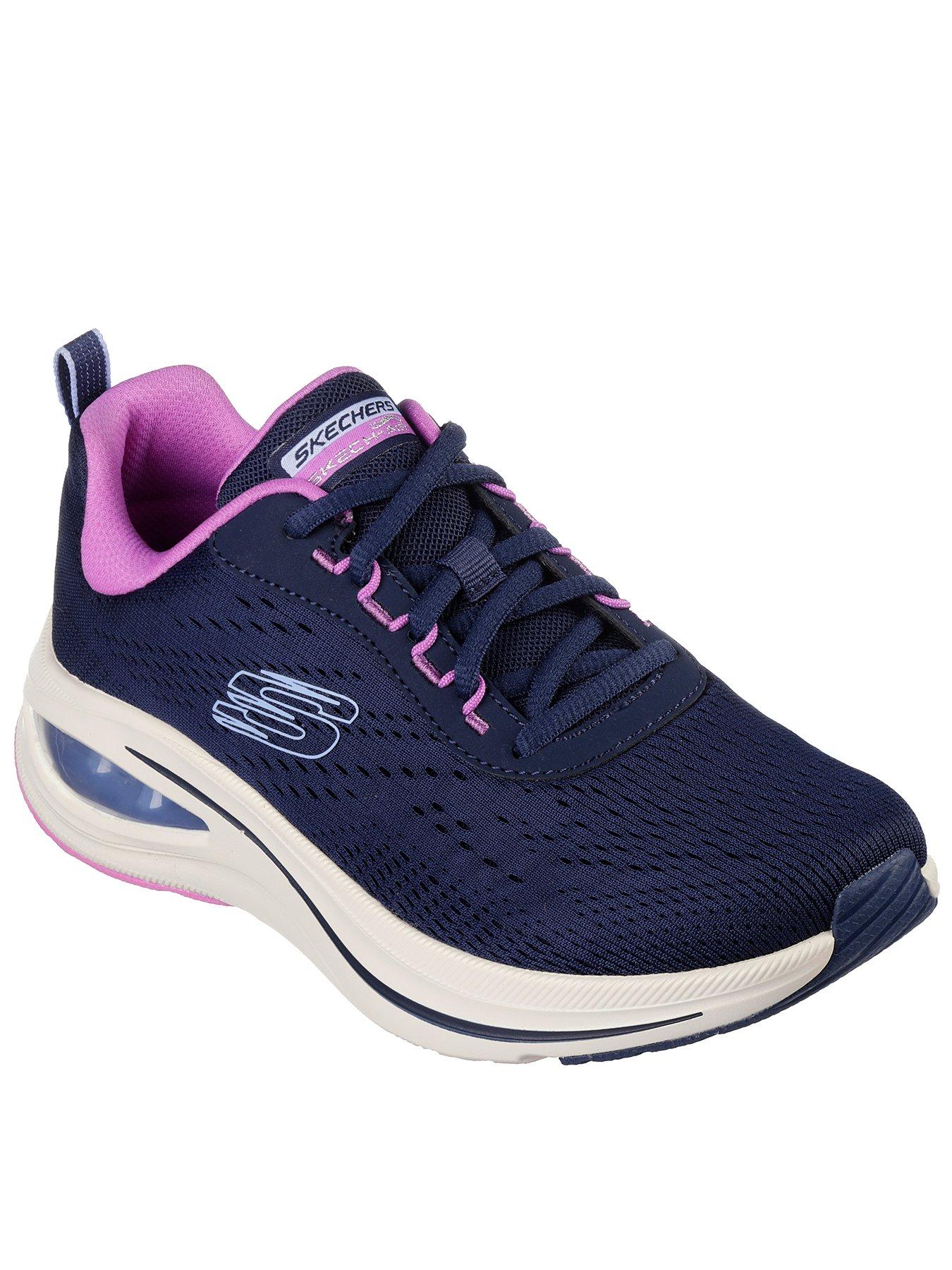 Skechers Skech-air Meta Engineered Mesh Lace-up - Navy Mesh/multi Trim ...