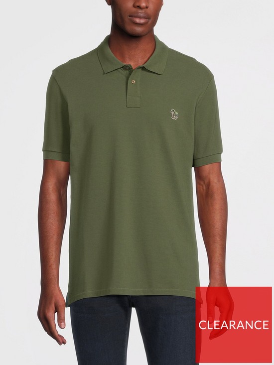 front image of ps-paul-smith-zebra-logo-regular-fit-polo-shirt-greennbsp