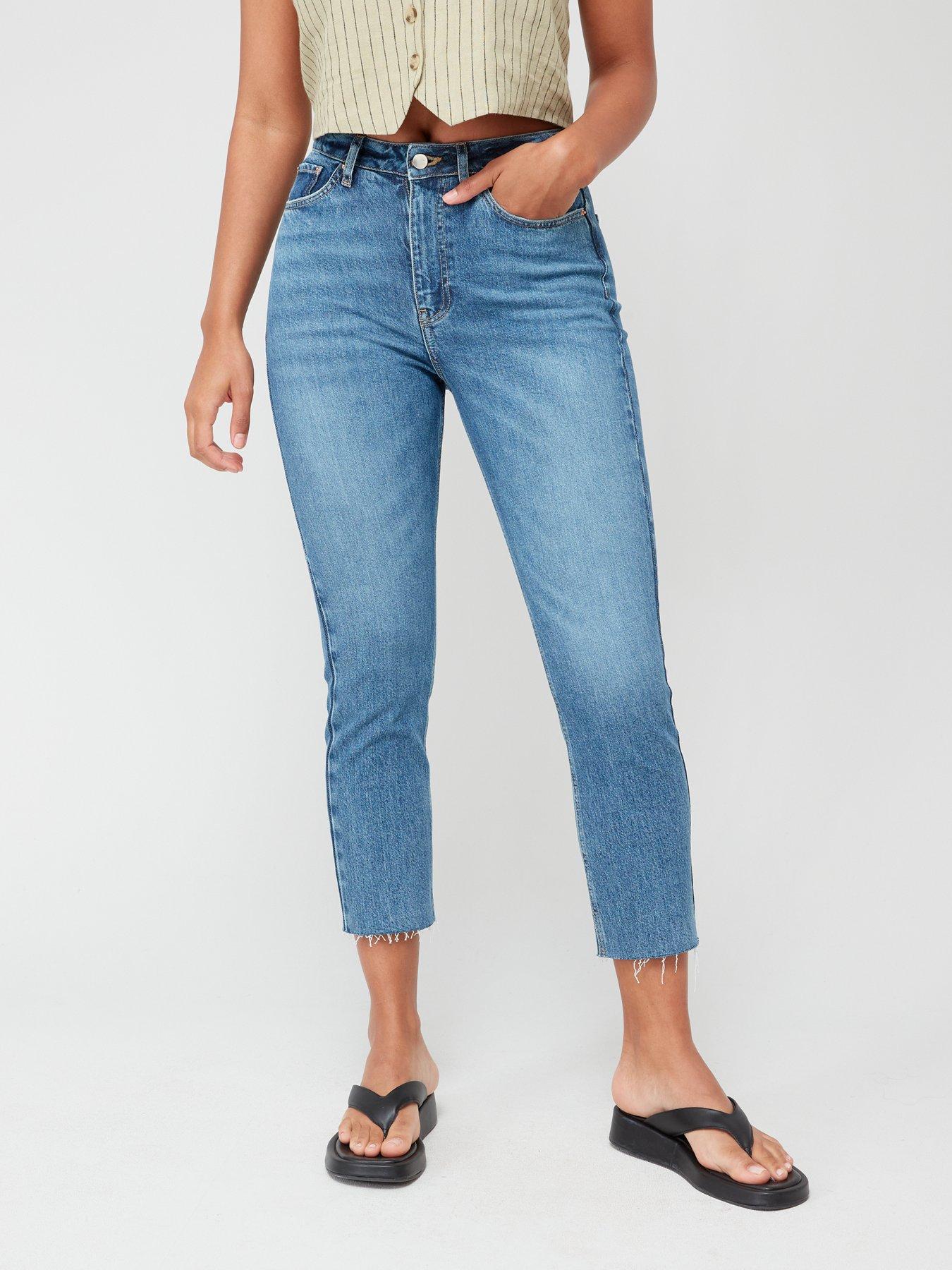 Levi's high waisted straight leg jeans in mid wash