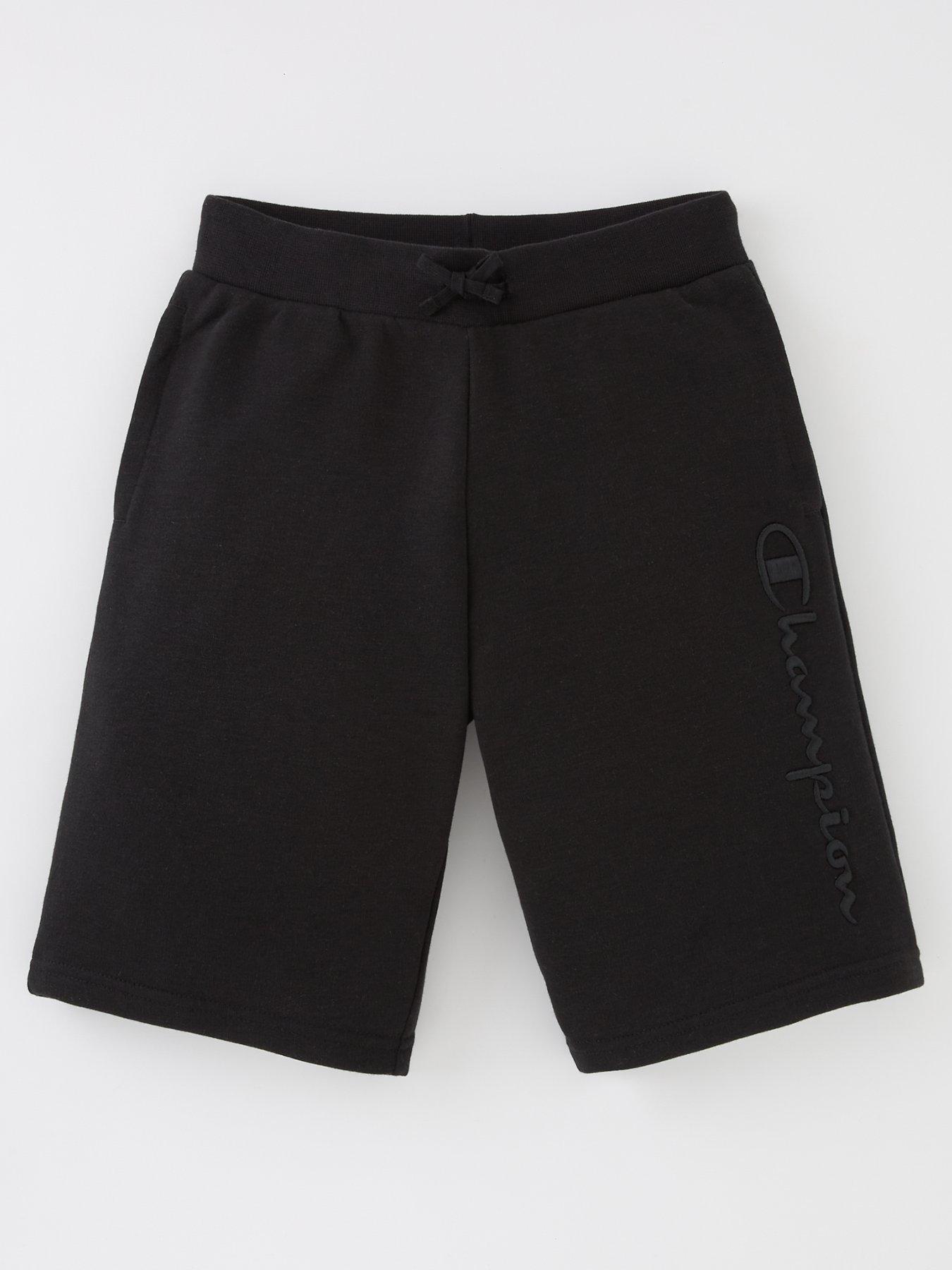 UNDER ARMOUR Girls Challenger Knit Shorts - Black/White