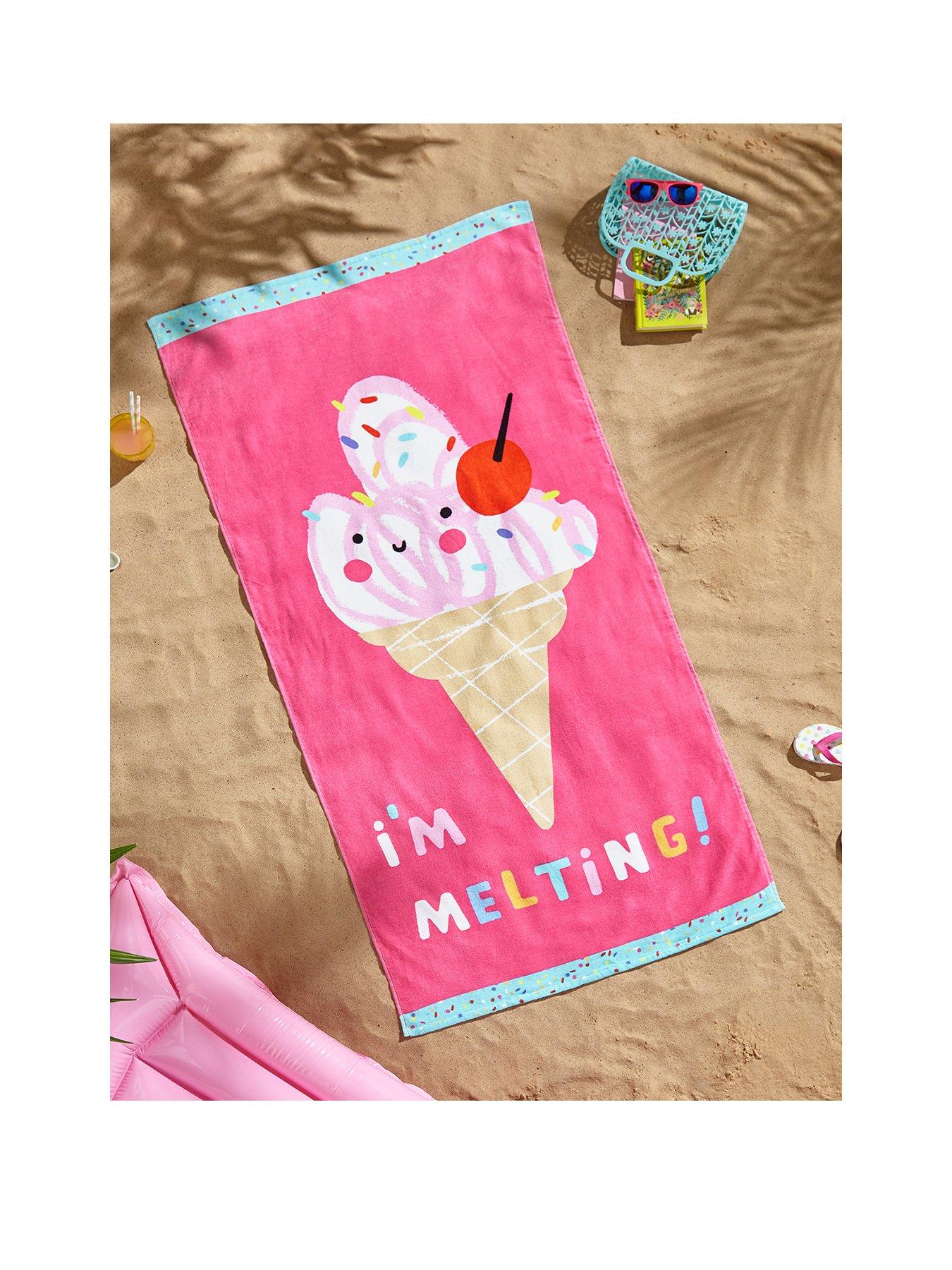 Product photograph of Catherine Lansfield I M Melting Beach Towel from very.co.uk