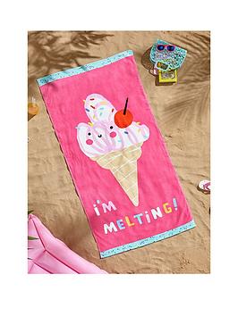 Product photograph of Catherine Lansfield I M Melting Beach Towel from very.co.uk