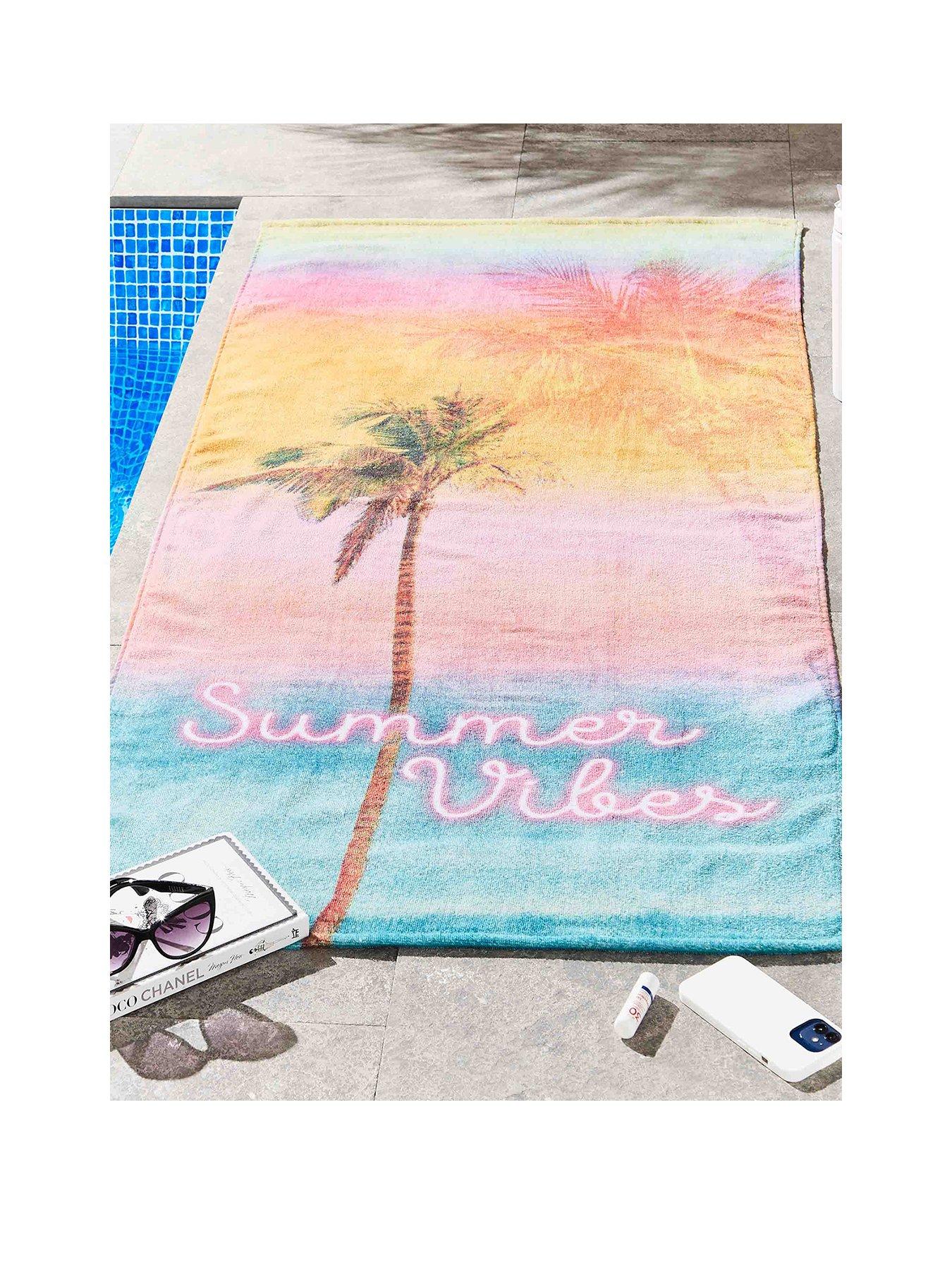 Product photograph of Sassy B Summer Vibes Beach Towel from very.co.uk