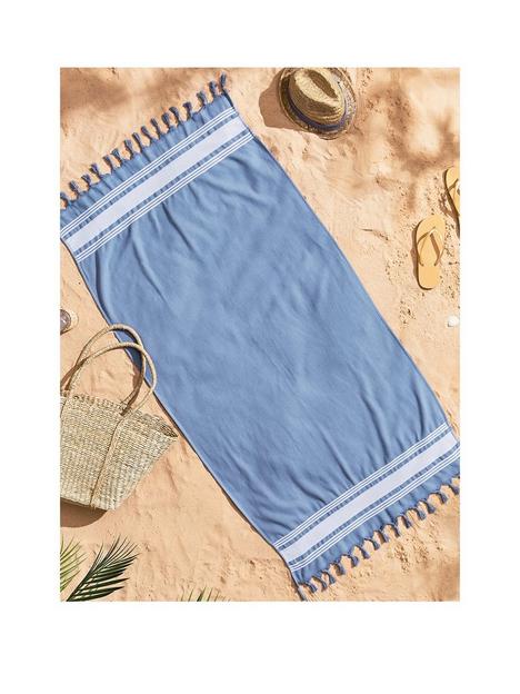 catherine-lansfield-hammam-beach-towel--blue