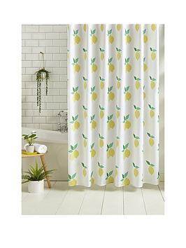 Product photograph of Sassy B Lemon Zest Shower Curtain from very.co.uk