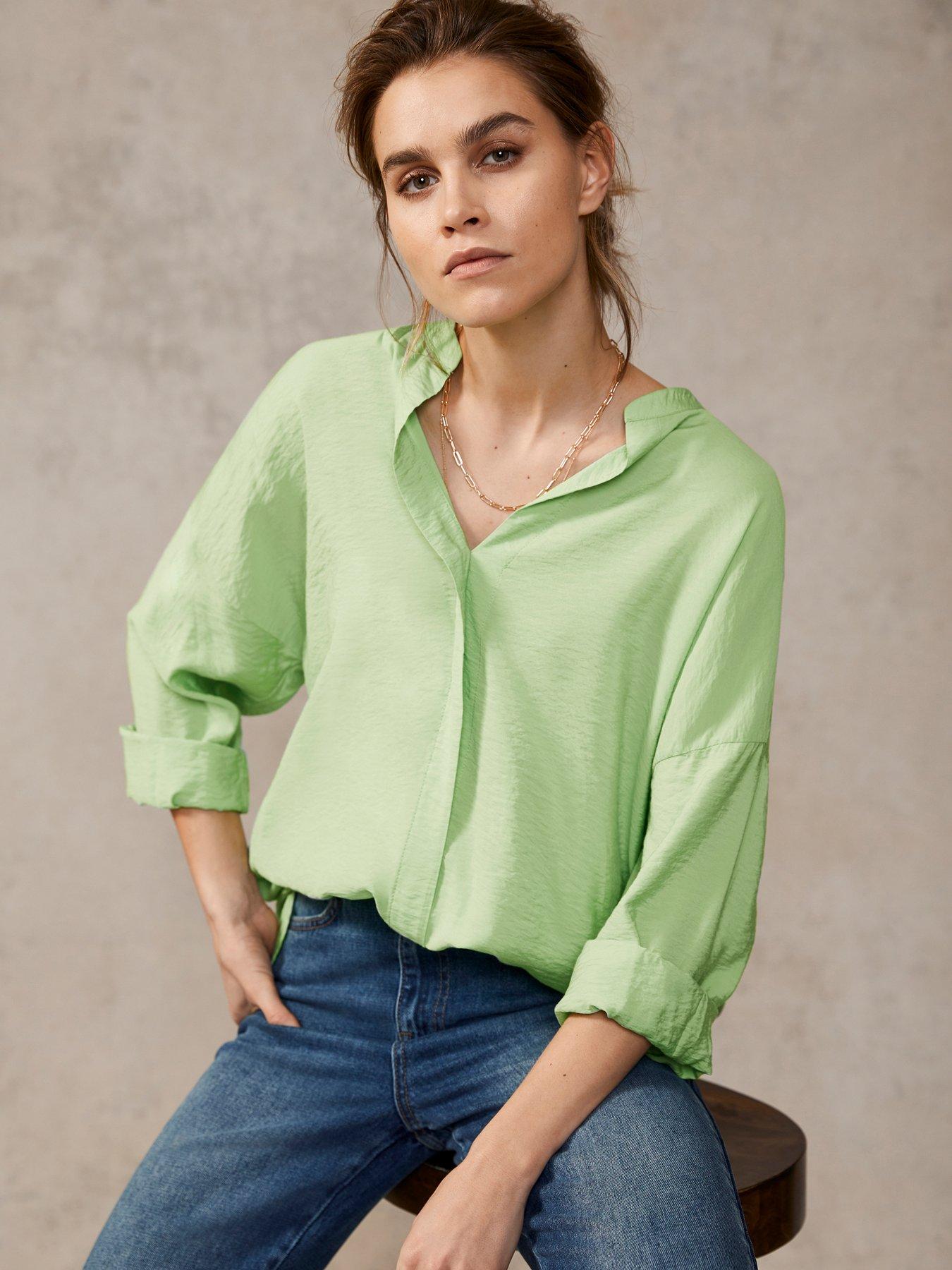 mint velvet green shirt