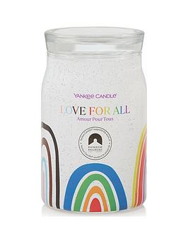 Product photograph of Yankee Candle Signature Large Jar - Love For All from very.co.uk