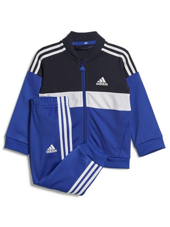 front image of adidas-sportswear-infant-tiberio-tracksuit-navy
