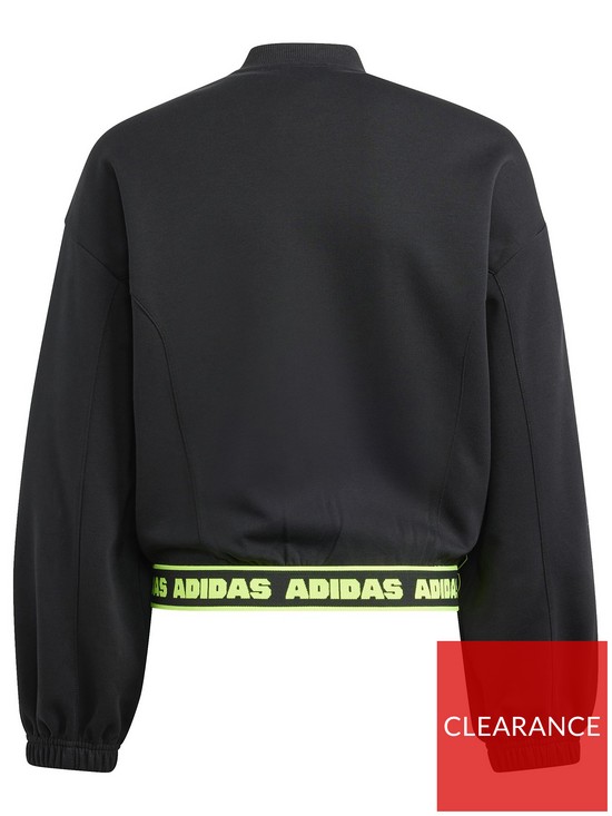 back image of adidas-sportswear-junior-girls-dance-crop-bomber-black