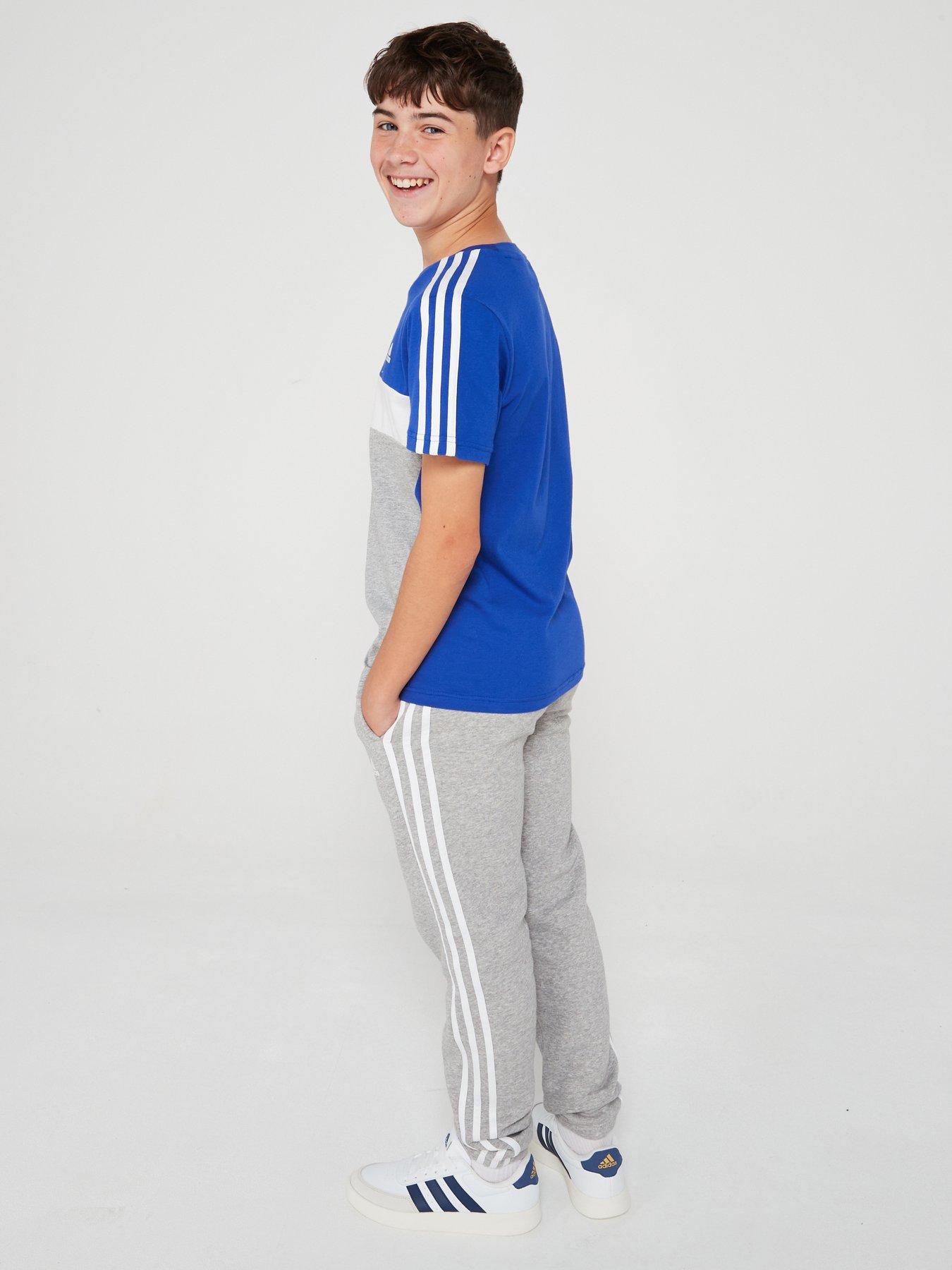 Image 2 of 6 of adidas Sportswear Junior Kids Colorblock Short Sleeve T-Shirt &nbsp;- Blue