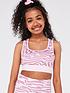  image of adidas-junior-girls-train-icons-printed-bra-medium-support-pink