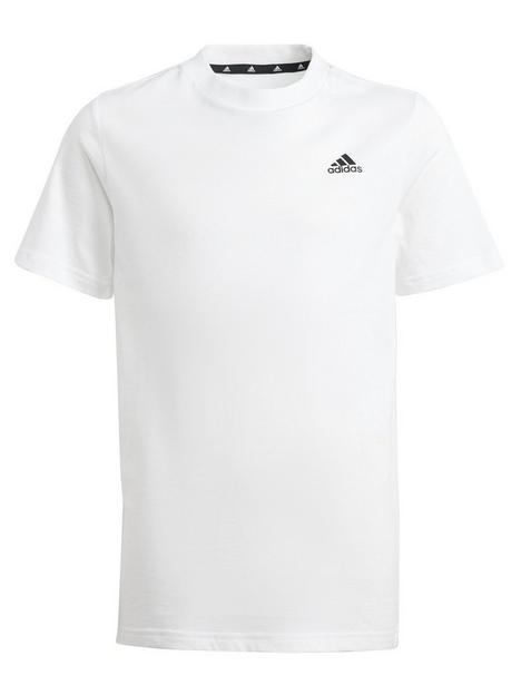 adidas-sportswear-essentials-junior-unisex-small-logo-tee-whiteblack