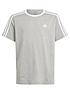  image of adidas-sportswear-essentials-junior-girls-3-stripe-boyfriend-t-shirt-grey