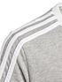  image of adidas-sportswear-essentials-junior-girls-3-stripe-boyfriend-t-shirt-grey