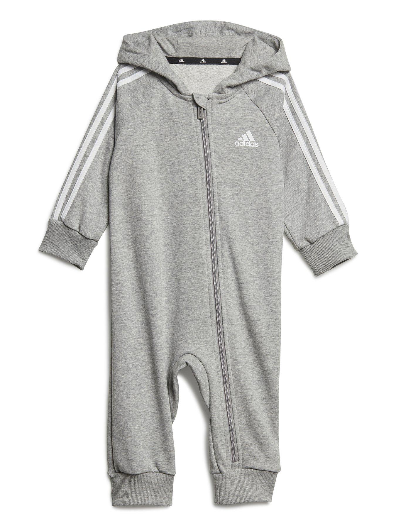 undefined Infant 3 Stripe All in One - Grey