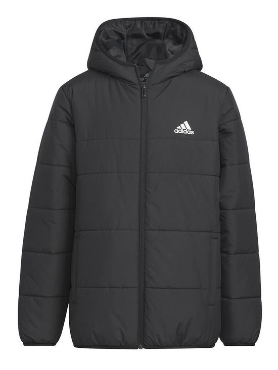 front image of adidas-sportswear-junior-padded-jacket-black