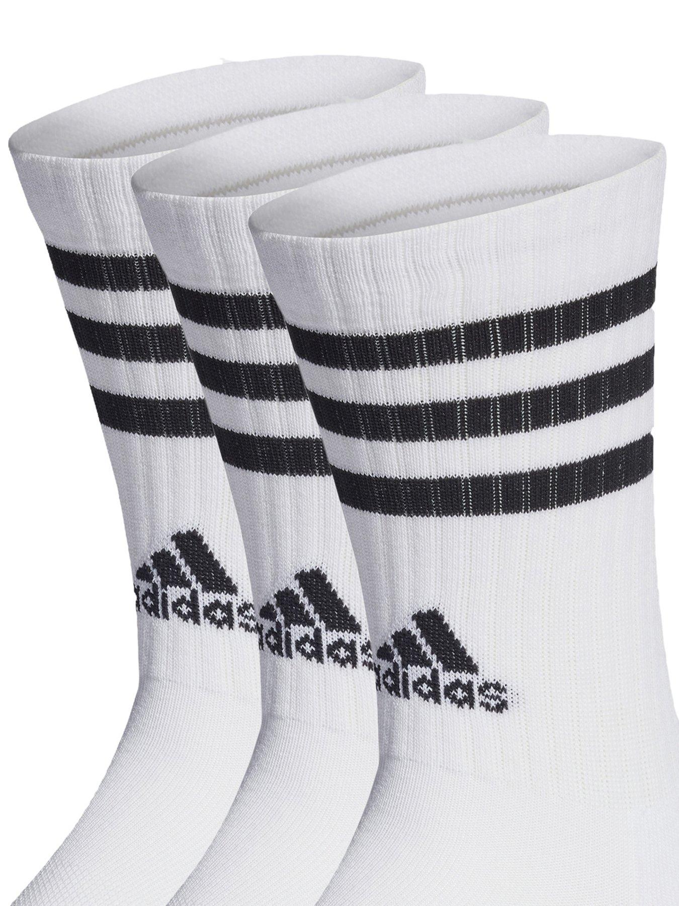 Adidas 3 stripe on sale socks