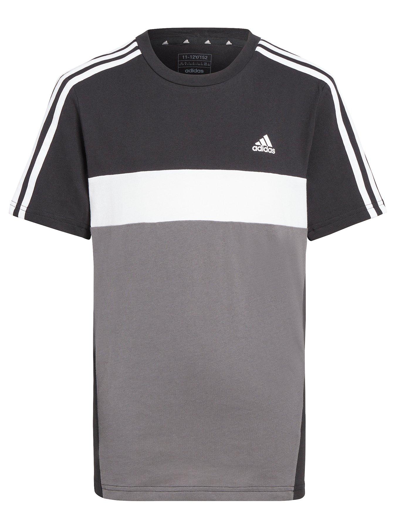 undefined Junior Kids Colorblock Short Sleeve T-Shirt  - Black/Grey