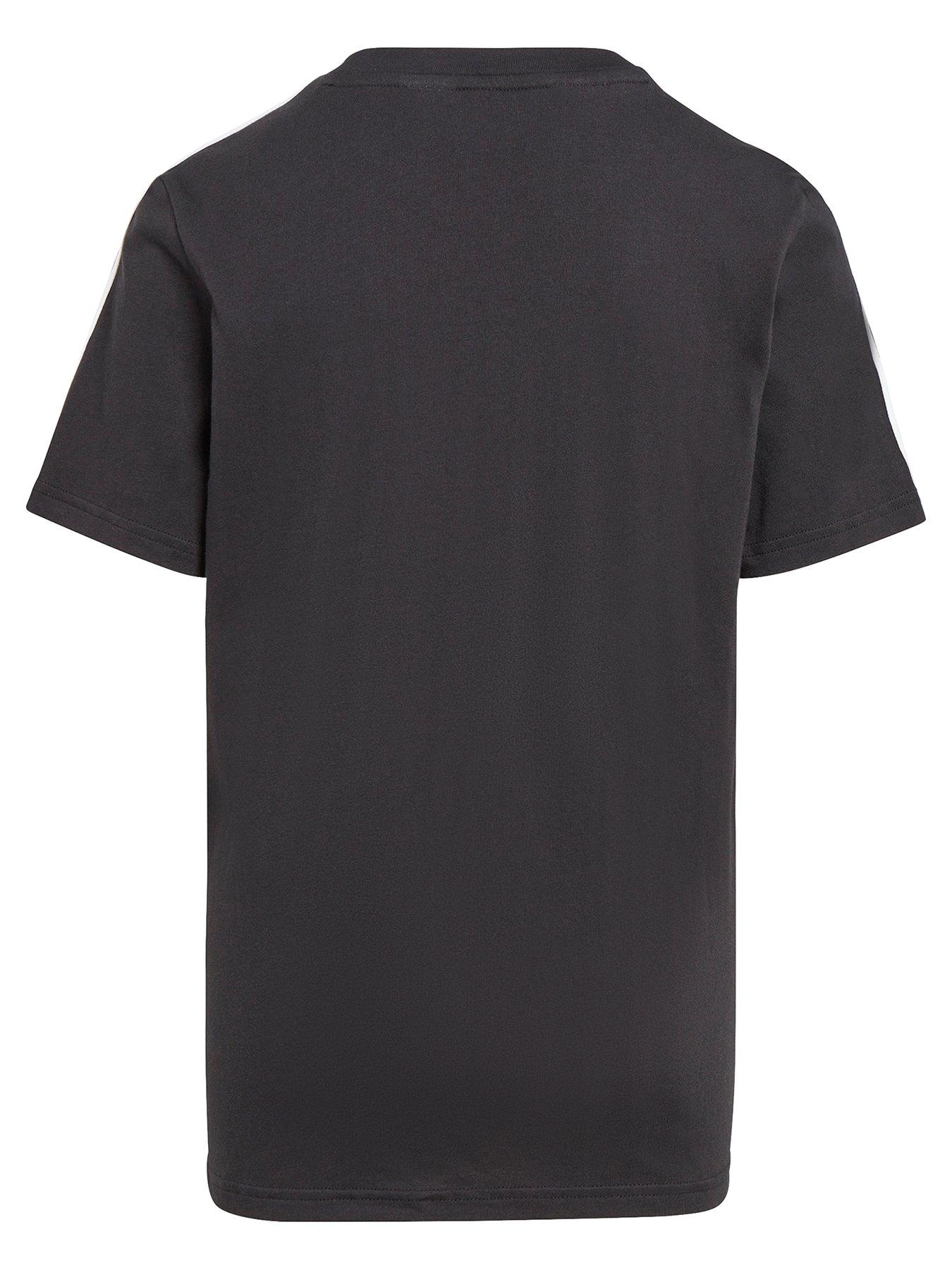 Image 2 of 3 of adidas Sportswear Junior Kids Colorblock Short Sleeve T-Shirt &nbsp;- Black/Grey