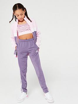 adidas sportswear unisex 3 stripe tiberio tracksuit - pink