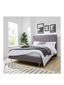 Product photograph of Very Home Lizelle Fabric Bed With Mattress Options Buy And Save from very.co.uk