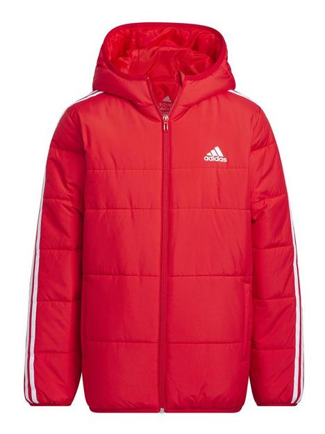adidas-sportswear-junior-3-stripe-padded-jacket-red