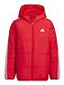  image of adidas-sportswear-junior-3-stripe-padded-jacket-red