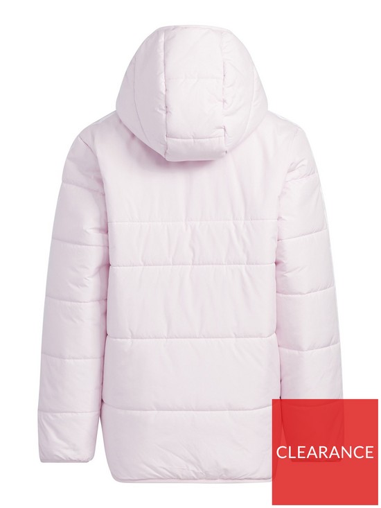 back image of adidas-sportswear-junior-3-stripe-padded-jacket-pink