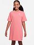  image of nike-older-girls-sportswear-t-shirt-dress-pink