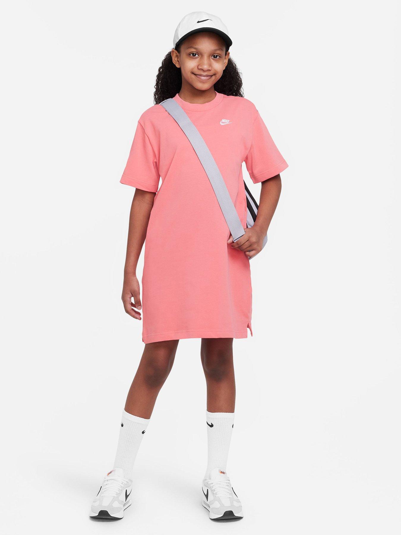 Pink nike best sale t shirt dress