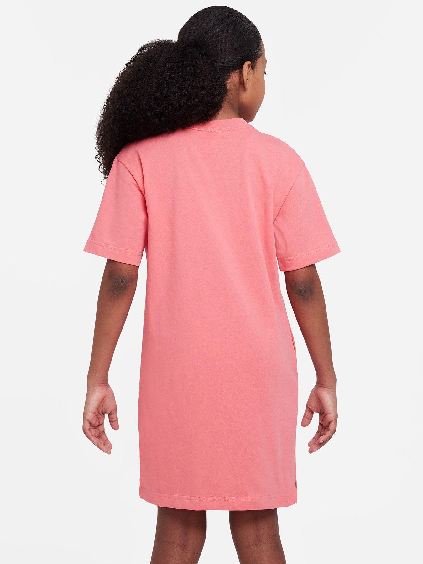 Nike Older Girls Sportswear T-shirt Dress - Pink