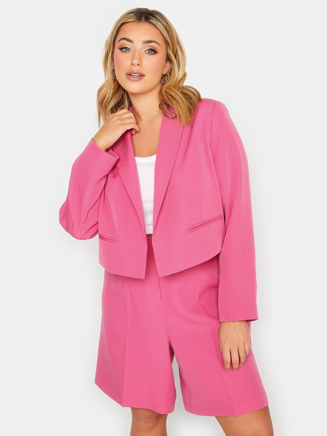 Yours Cropped Blazer Pink