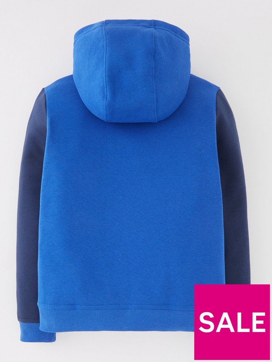 back image of nike-older-boys-sportswear-repeat-swoosh-fleece-overhead-hoody-blue
