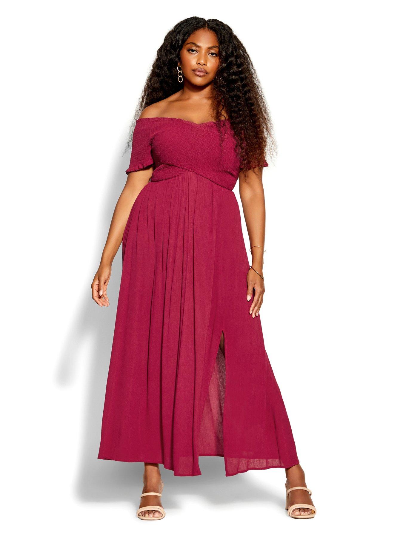 Island Detail Dress Red