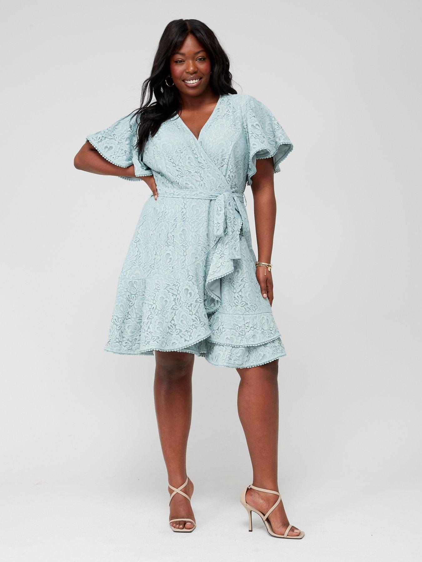 City chic shop blue lace dress