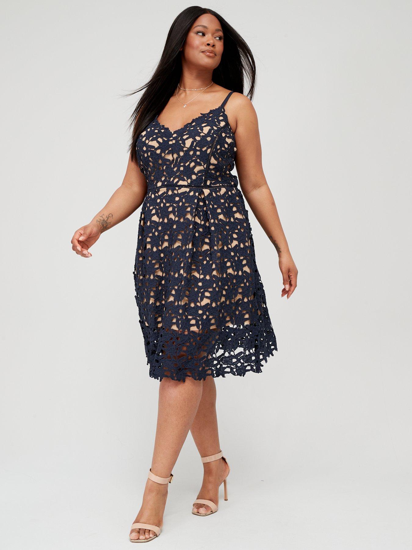 City Chic So Fancy Dress - Navy