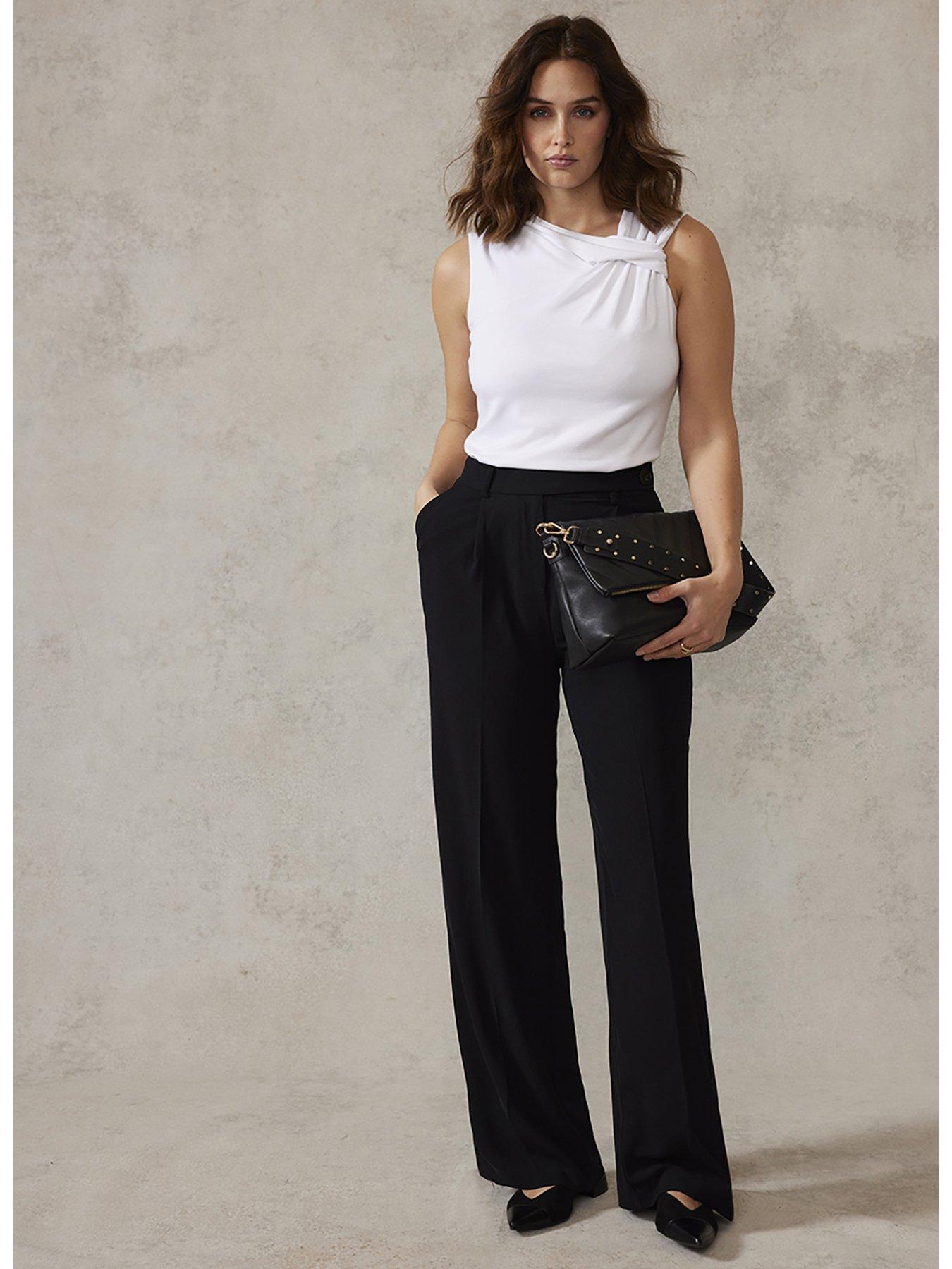 mint velvet blue linen trousers