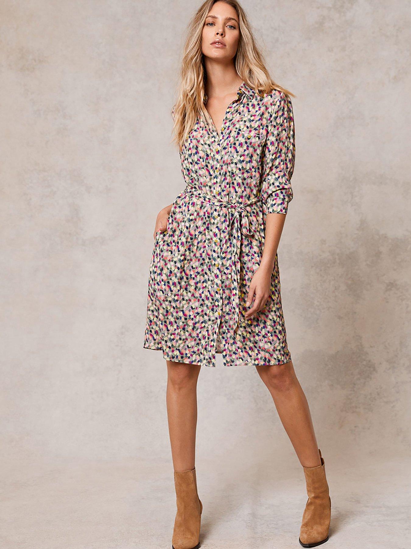 Mint velvet jessica print clearance shirt dress