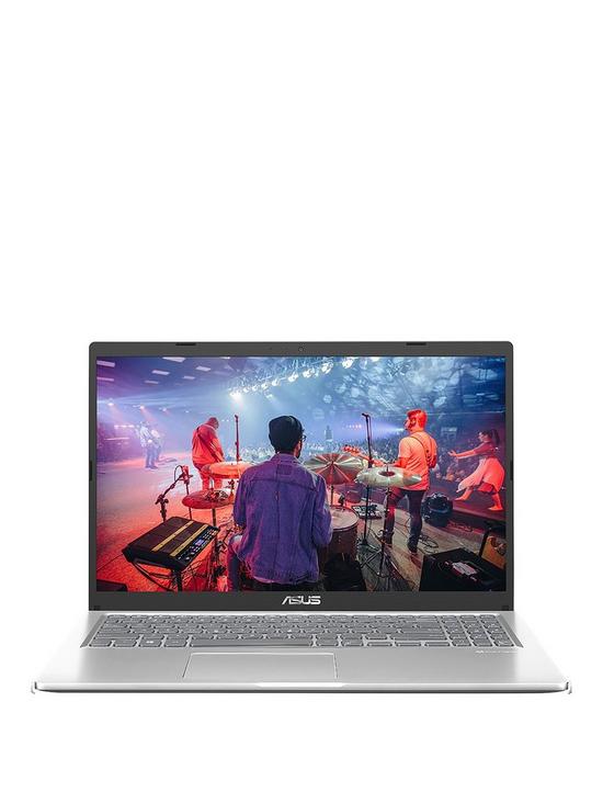 front image of asus-vivobook-x515-laptop-156in-fhdnbspintel-core-i7-8gb-ram-512gb-ssd-with-optional-microsoft-365-family-1-year-silver