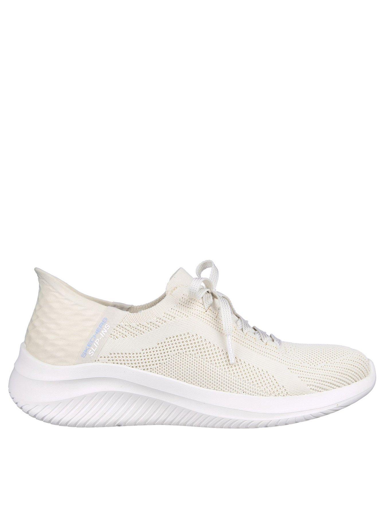 Skechers Slip-ins Tonal Stretch Knit Fixed Lace Slip-on - Natural ...