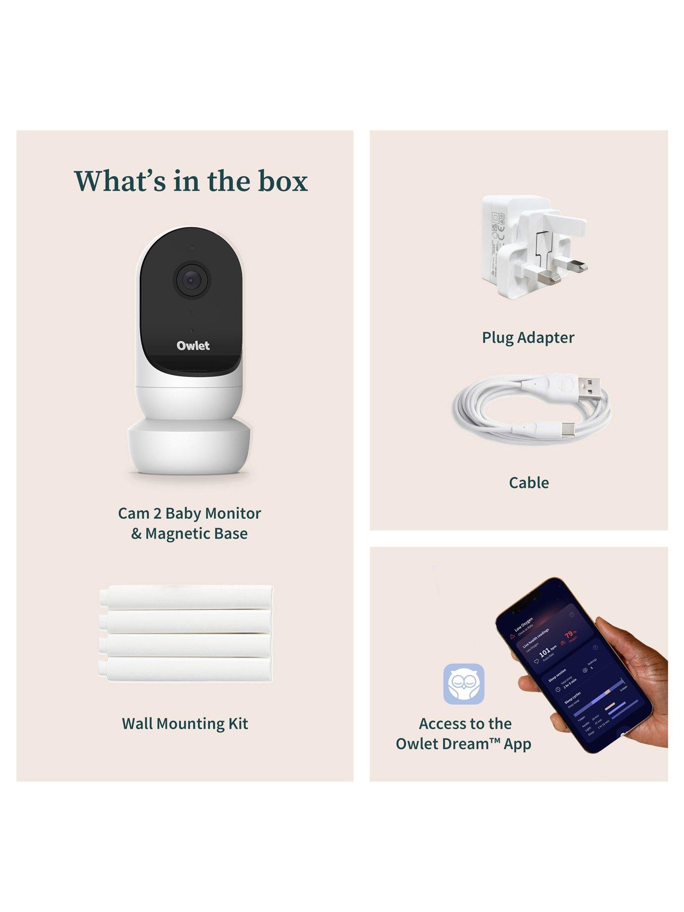 Owlet Cam Baby Monitor White Very
