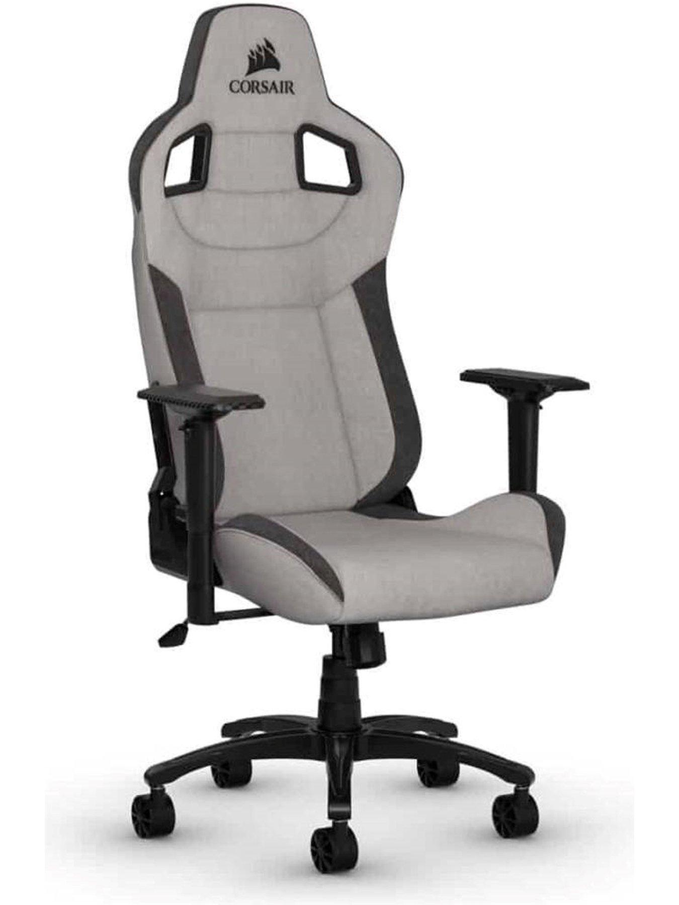 T3 RUSH Fabric Gaming Chair (2023) - Grey/White