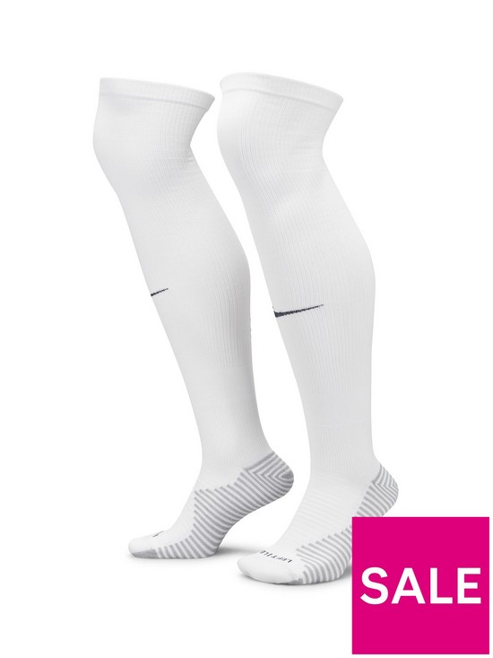 front image of nike-psg-2324-home-sock-white