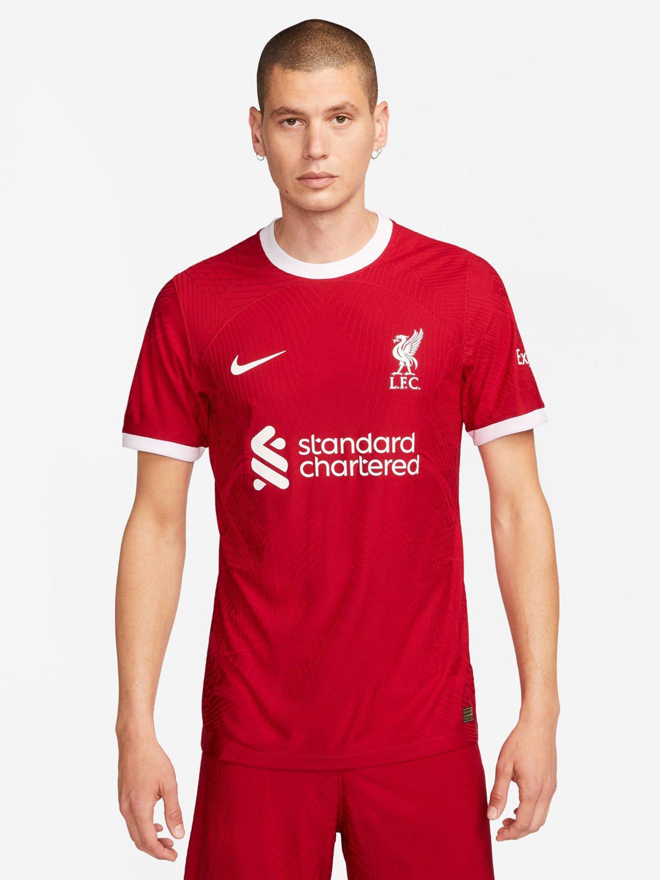 Nike Mens Liverpool Home 23/24 Short Sleeved Vapor Shirt - Red | Very.co.uk