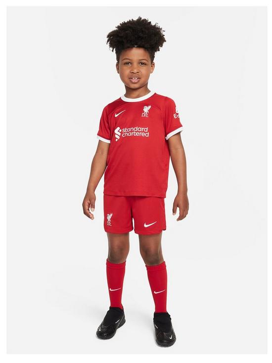 front image of nike-liverpool-fcnbsplittle-kids-2324-home-kit-red
