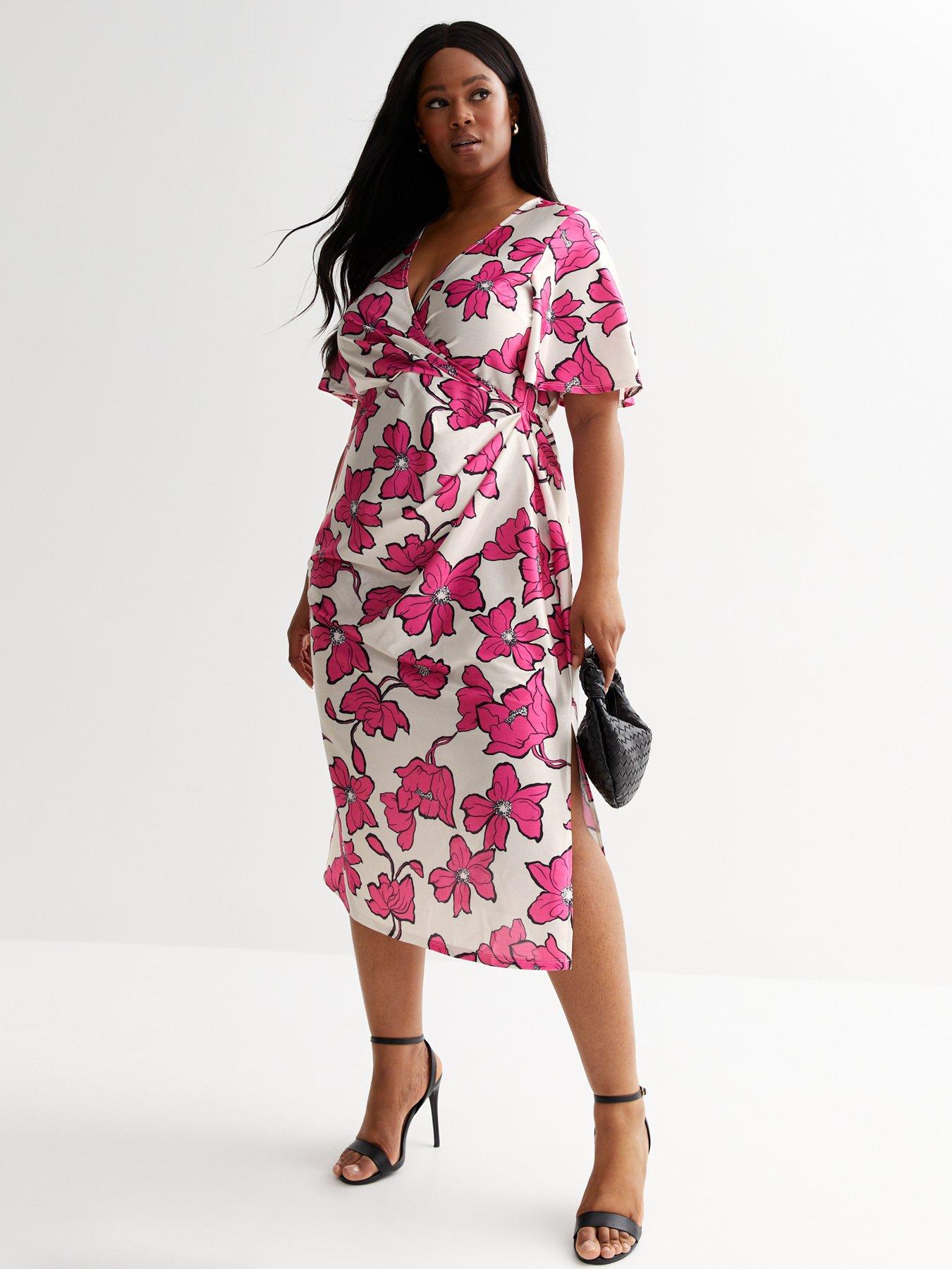 New look clearance pink wrap dress