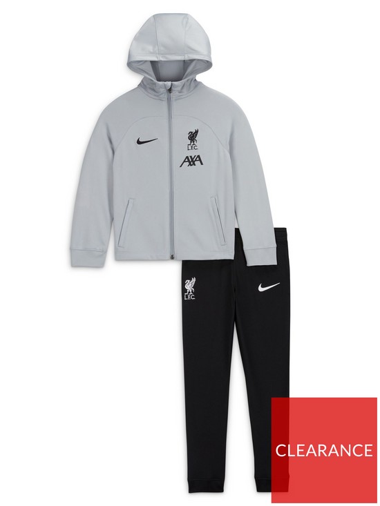 front image of nike-liverpool-fc-kidsnbspstrike-hooded-tracksuit-grey