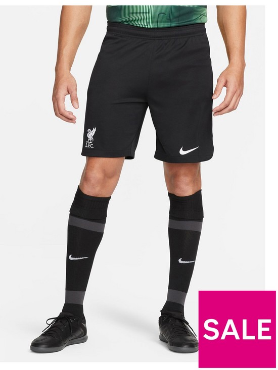 front image of nike-liverpool-mens-2324-away-stadium-shorts-black