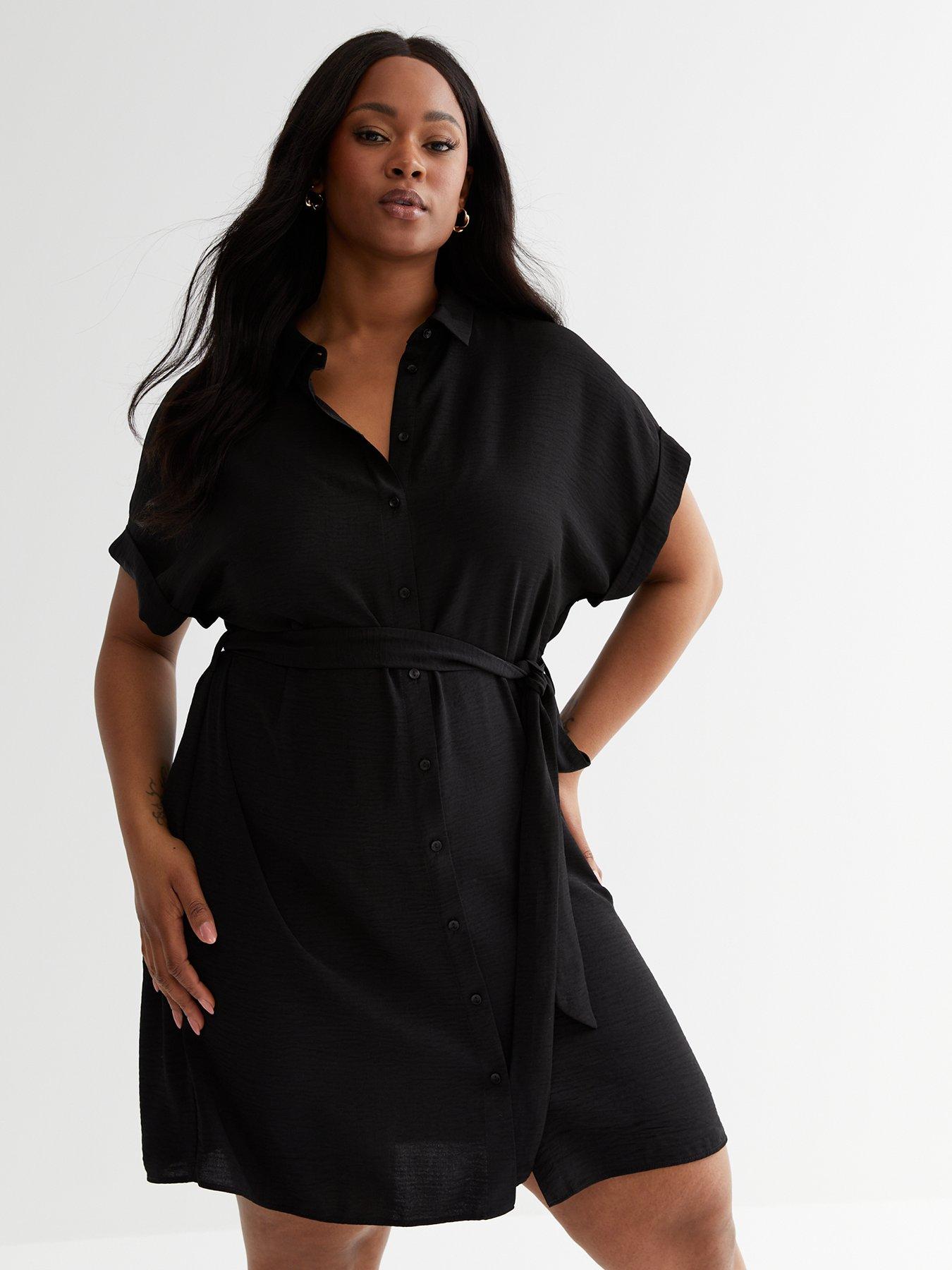 Black button down dress plus outlet size