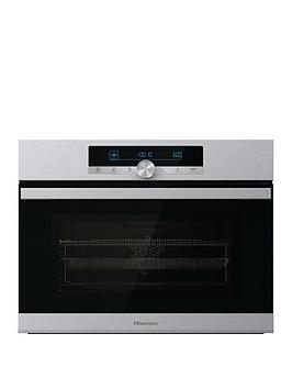 Hisense Bim44321Ax Built In Compact Electric Single Oven With Microwave Function - Stainless Steel